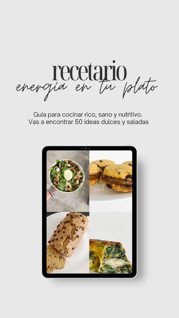 Producto - RECETARIO "energía en tu plato"