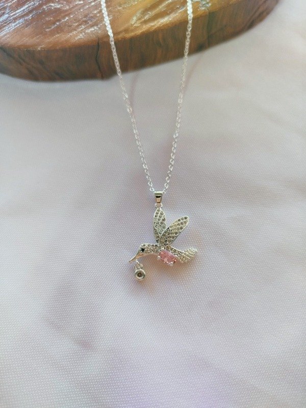 Producto - Collar colibri rosa