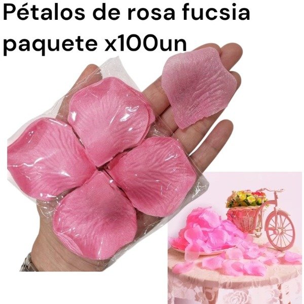 Producto - Pétalos de rosa fucsia x 100 un