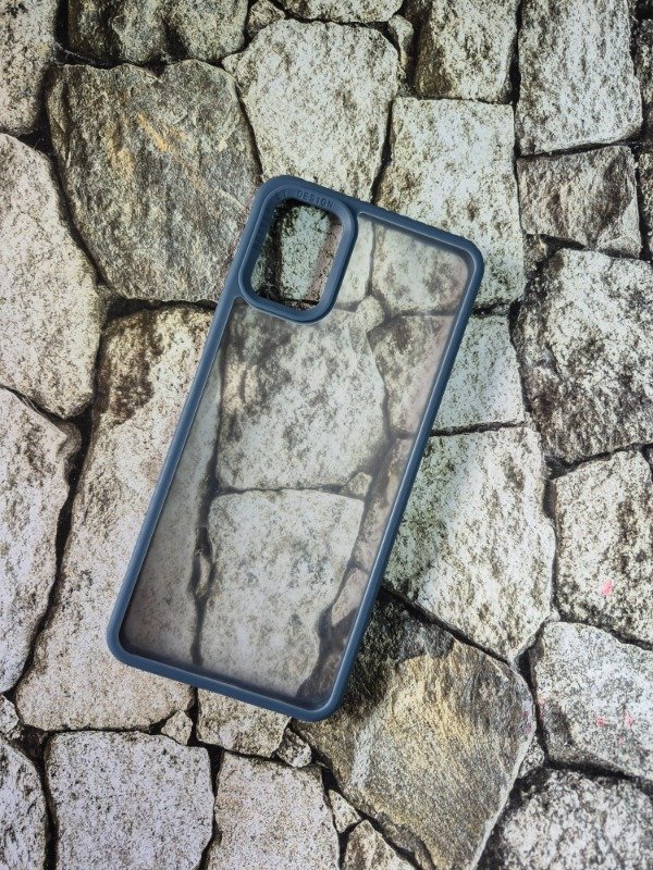 Producto - Funda bumper cristal borde color Samsung A06 azul