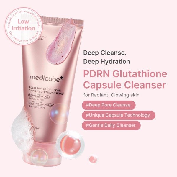 Producto - medicube PDRN Pink Glutathione Capsule Cleansing Foam 120g - 1