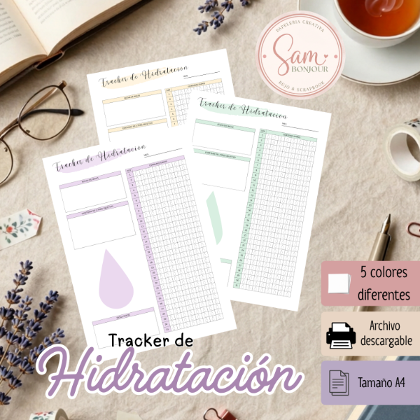 Producto - Archivo Digital: Tracker de Hidratacion Modelo 2