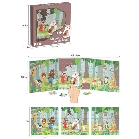 Producto - Rompecabezas Magnetico Con Libro Desplegable- CAMPAMENTO MUSICAL