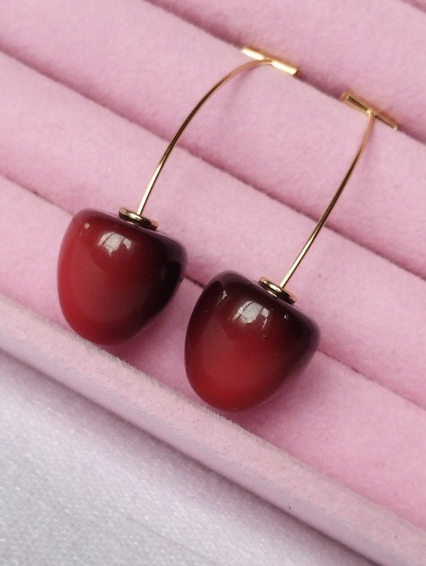 Producto - Aros cherry colgantes