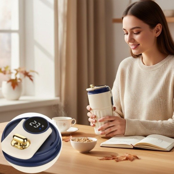 Producto - VASO DIGITAL CON SENSOR DE TEMPERATURA DOBLE CAPA ACERO TÉRMICO 450 CC 6hs