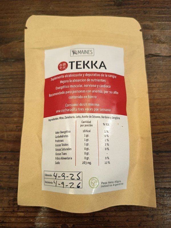 Producto - Tekka Maines 80gr