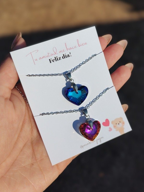 Producto - Collares para compartir x2 corazones