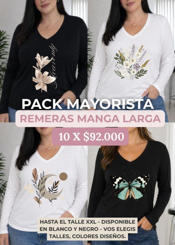 Producto - Pack X 10 Manga Larga modal soft