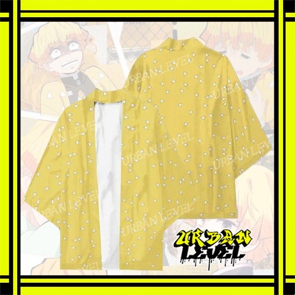 Producto - Kimono Zenitsu Agatsuma ( Haori ) Demon Slayer Kimetsu No Yaiba
