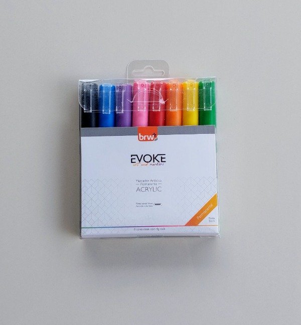 Producto - Marcador Evoke Permanente Acrylic 3Mm Blíster X8