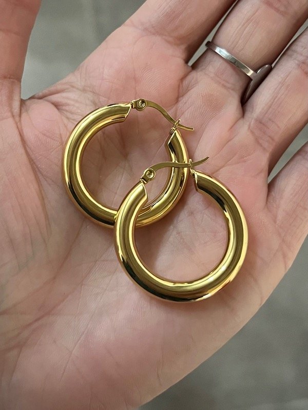 Producto - Argollas dorado rgrueso