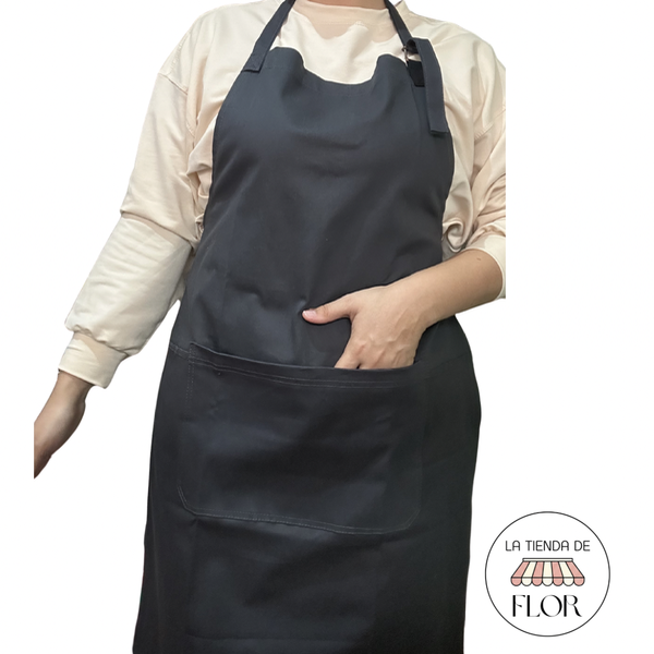 Producto - Delantal Gabardina Elastizada Azul