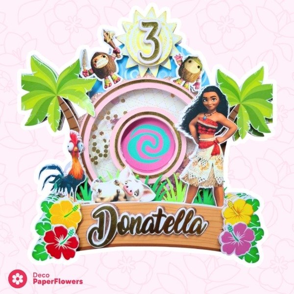 Producto - Cake topper shaker Moana