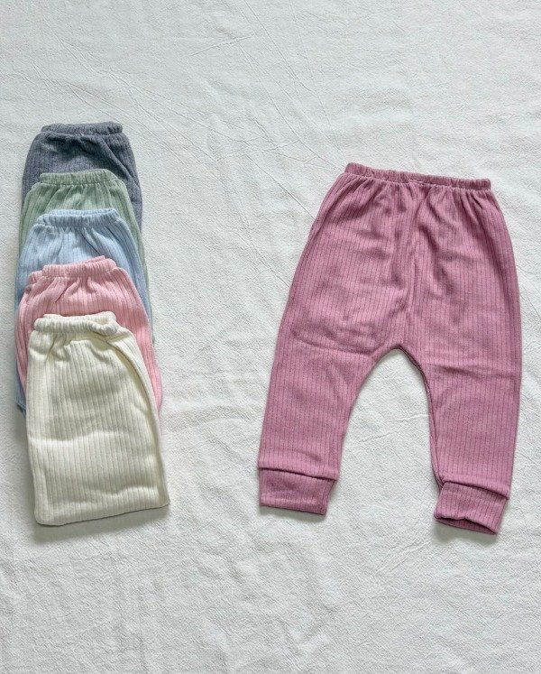 Producto - Pantalón sin pie Acanalado Rosa Viejo