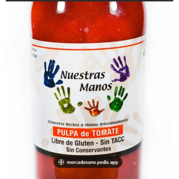 Producto - Pulpa de tomates orgánicos 950g - NUESTRAS MANOS