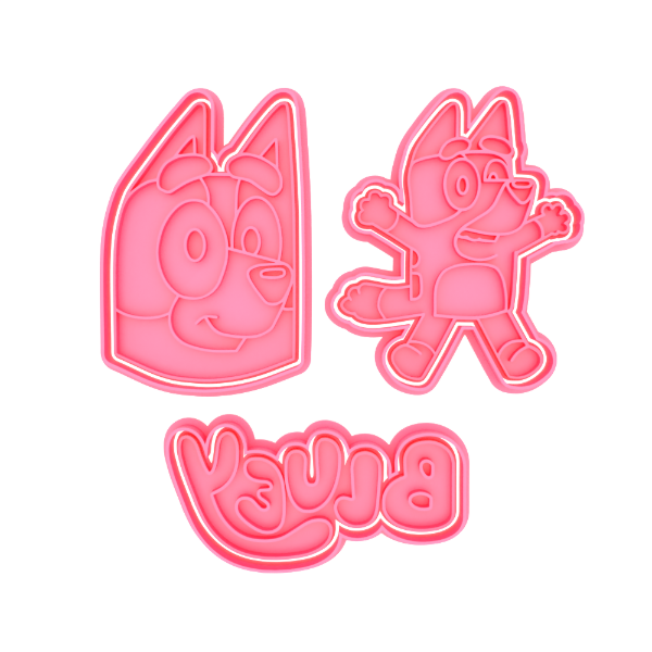 Producto - Set x 3 Cortante con Stamp Bluey 1