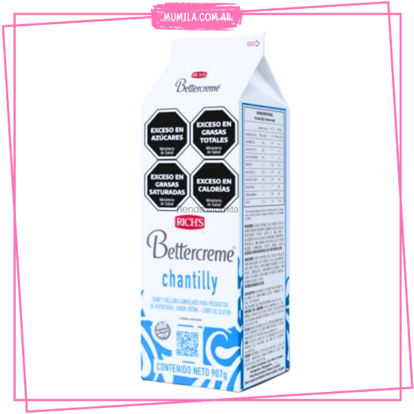 Producto - Crema Richs Chantilly Bettercreme 907gr