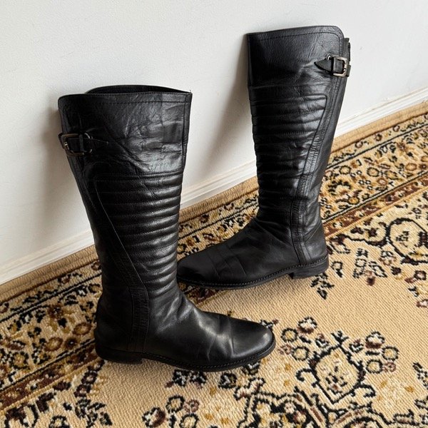 Producto - leather high black boots (38/39)