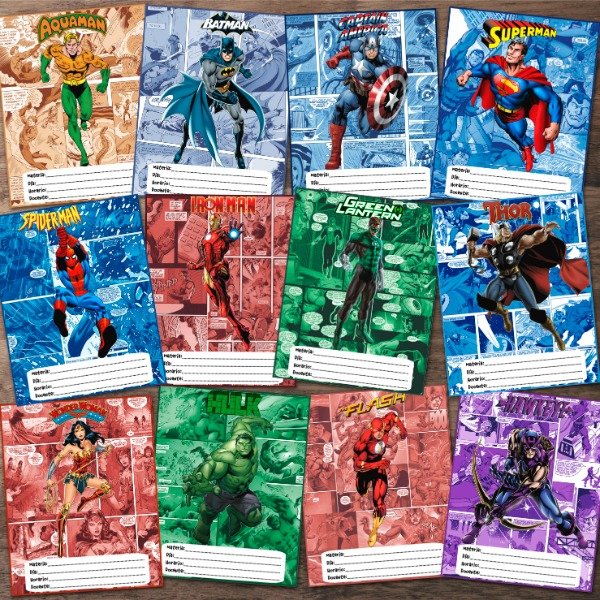 Producto - Diseños Digitales De Caratulas / Separadores Escolares De Super Héroes
