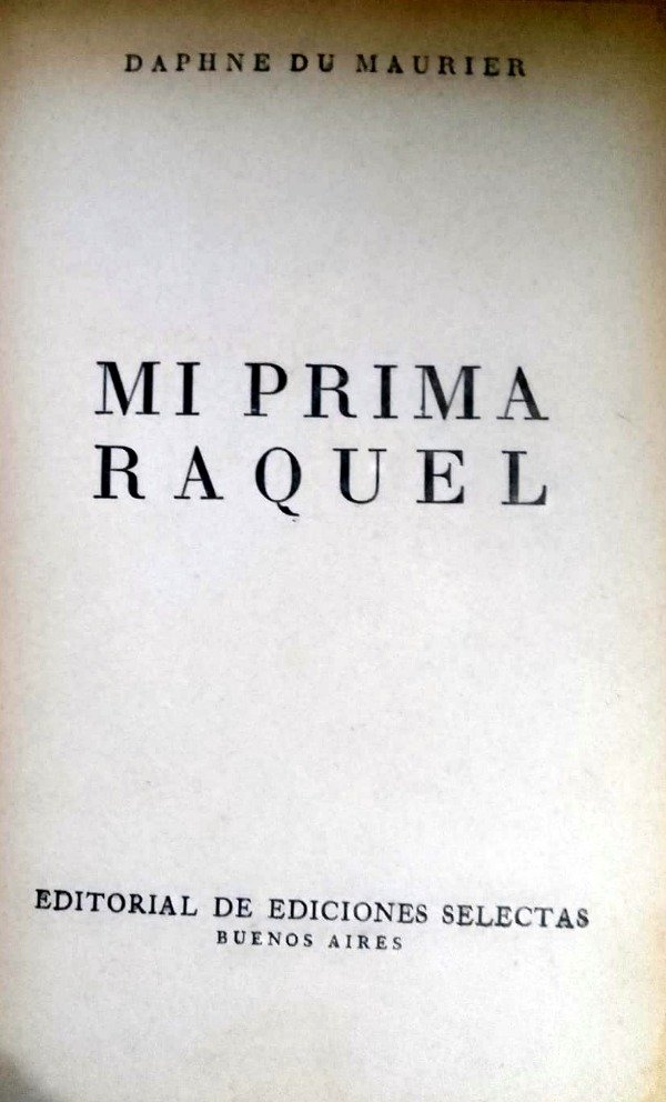 Producto - Mi prima Raquel - Daphne Du Maurier