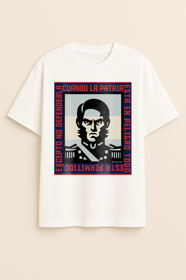 Producto - San Martín Brutalista (Oversize Unisex Blanca Frontal)