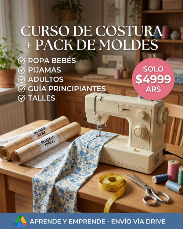 Producto - N68: MEGA PACK CURSO DIGITAL DE COSTURA + MOLDES