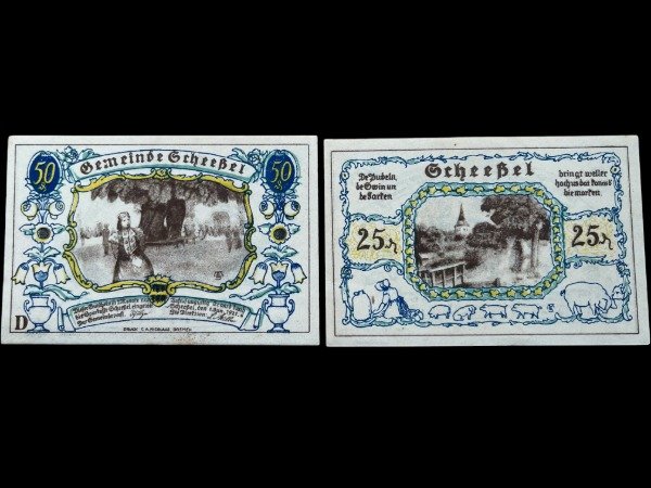 Producto - Alemania - Scheebel (1921) Set 50 y 25 Pfennig