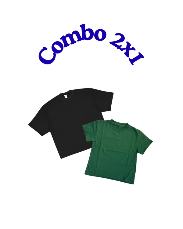 Producto - Combo 2x1 Remera boxy y Remera crop