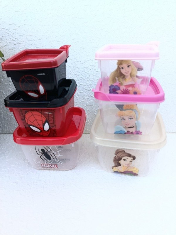 Producto - Set X3 Tupper Spider o Princesas