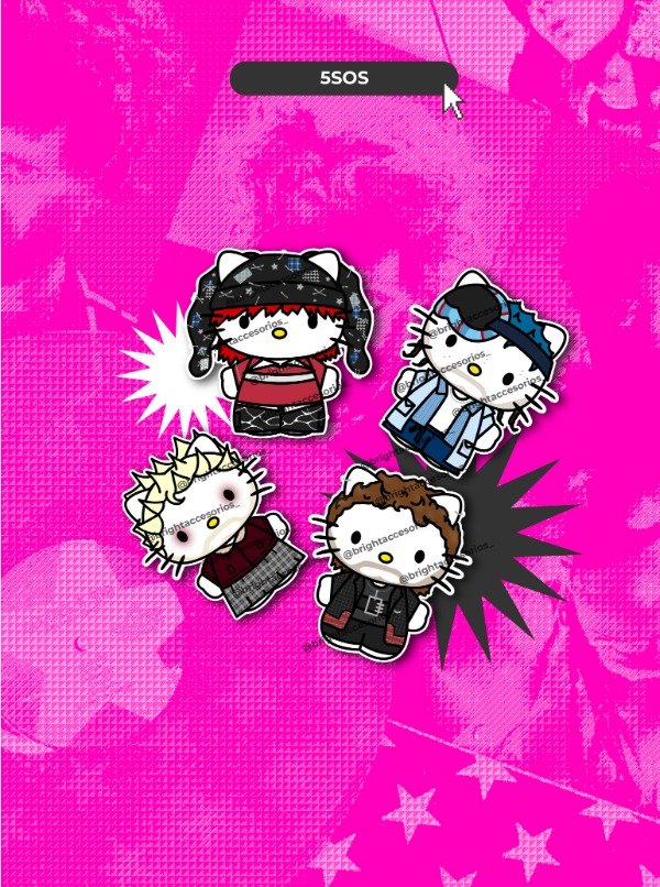 Producto - Stickers Kittys 5SOS - FANGIRLS