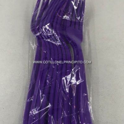 Producto - Tenedor Plástico Violeta x10