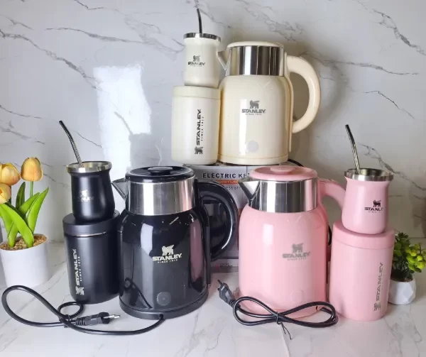 Producto - Set Stanley Mate c/Bombilla, Pava electrica, Yerbero y Limpia Bombilla
