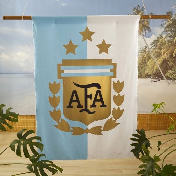 Producto - Toallón playero escudo AFA Argentina 70x140cm Casablanca