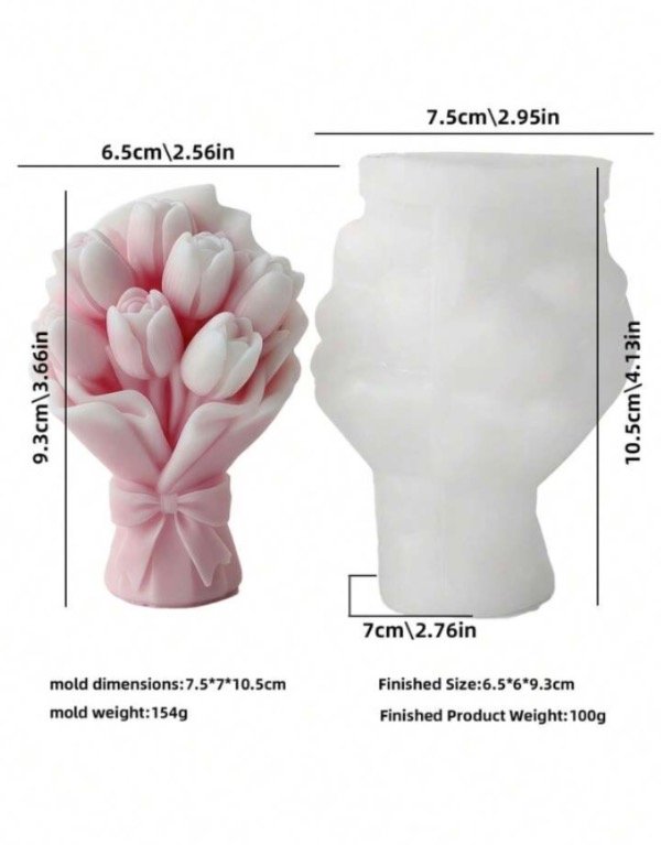 Producto - MOLDE SILICONA RAMO DE TULIPÁN MOD2