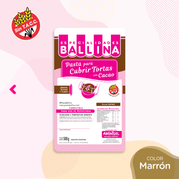 Producto - PASTA PARA CUBRIR TORTAS CON CACAO