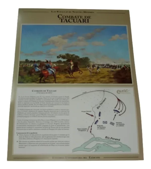 Producto - Combate De Tacuari Lamina Escolar Las Batallas De Nuestra Historia