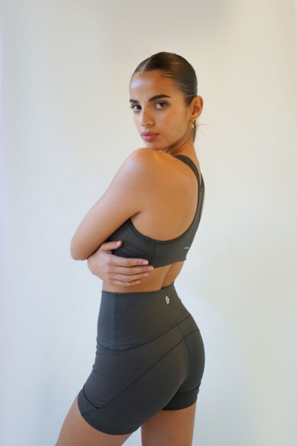 Producto - Biker tiro alto gris