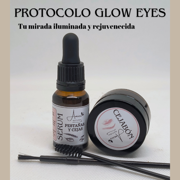 Producto - Glow eyes ( sérum pestañas y cejas + 2 cejabón)