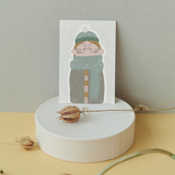 Producto - Print Ailu Invernal texturado A6