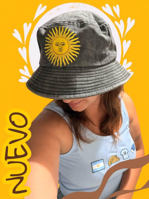 Producto - Piluso vintage gastado con estampado Sol de Mayo