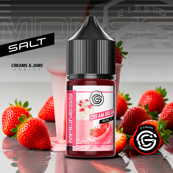 Producto - MADNESS SALT CREAM DREAM (FRUTILLAS CON CREMA) 30ML 25ML