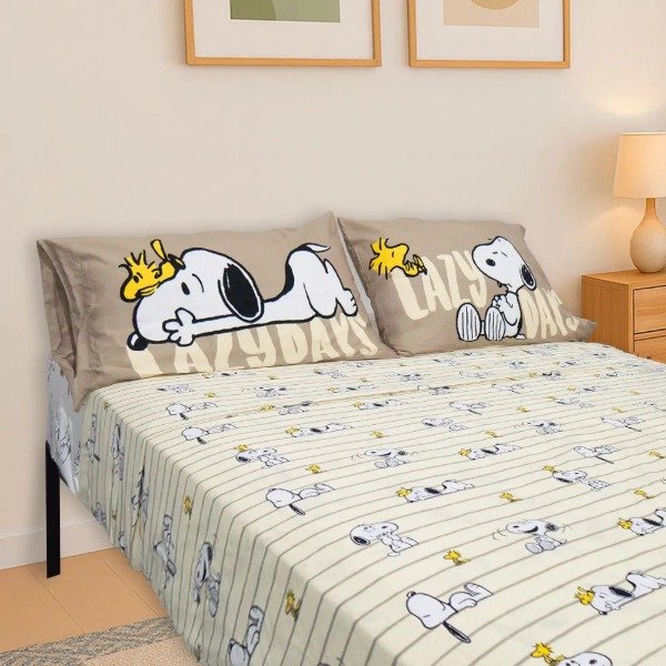 Producto - Juego de sábanas 2 plazas Snoopy Piñata