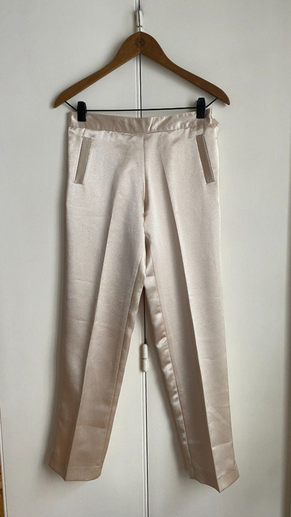 Producto - Pantalon de raso beige - 0