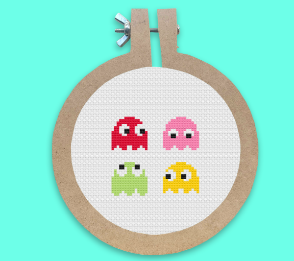 Producto - Fantasmitas - Kit de punto cruz