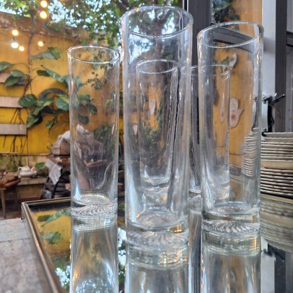 Producto - 5 Vasos de vidrio trago largo