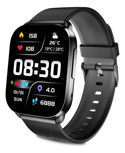 Producto - SMARTWATCH QCY WATCH GS NEGRO WA23S6A 100 DEPORTES IPX8 FUNCIONES SALUD NOTIFICA