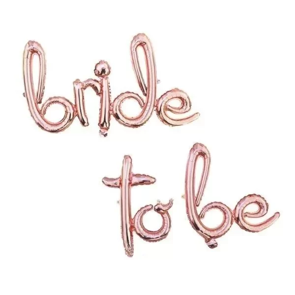 Producto - Frase de globo BRIDE TO BE color rosa gold