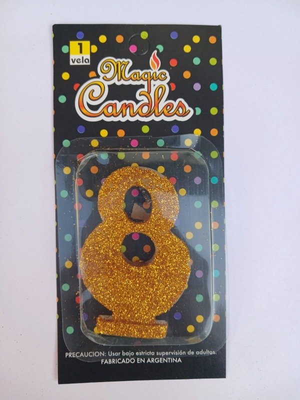 Producto - Vela Gibreada Dorado N8