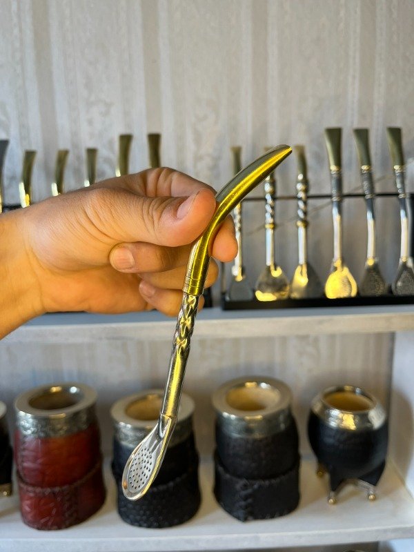 Producto - Bombilla Pico de Loro de Alpaca con punta de Bronce