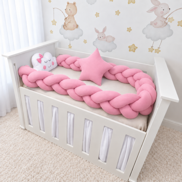 Producto - Set de Chichoneras para Cuna - Paulina (Rosa) - 1